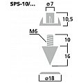 Monacor SPS-10/GO, zestawy kolców głośnikowych (4 szt.) 2/3