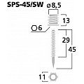 Monacor SPS-45/SW, zestawy kolców głośnikowych (4 szt.) 2/2