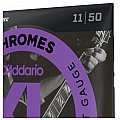 Struny do gitary elektrycznej D'Addario ECG24 Chromes Flat Wound, Jazz Light, 11-50 4/4