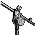 Gravity MS 4221 B - statyw mikrofonowy, Short Microphone Stand With Folding Tripod Base And 2-Point Adjustment Boom 3/5