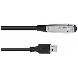 Omnitronic Cable UX-15 USB-XLR adapter 1.5 meter 1/2