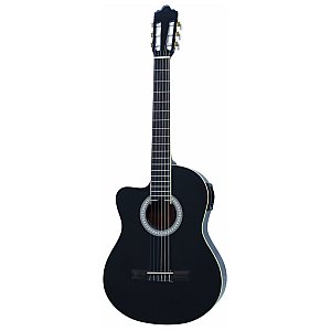 Dimavery CN-500L classic-guitar, black, gitara klasyczna leworęczna 1/2