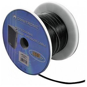 Omnitronic NYFAZ-cable 2x0.75mm² black/50m 1/2
