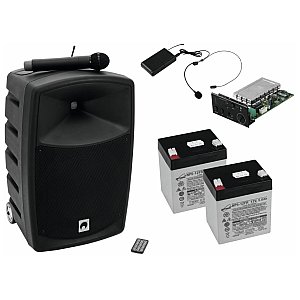 Omnitronic Set WAMS-10BT1 + headset + batteries, mobilny system nagłośnienia 1/8