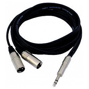 Omnitronic Cable XXK-30 2XLR-male/6,3 plug str 3m 1/3