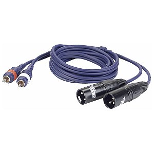 DAP FL26 - Kabel 2 RCA Male L/R  > 2 XLR/M 3 p. 3 m 1/1