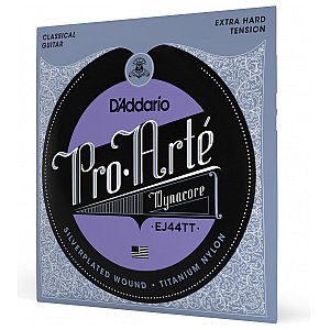 D'Addario EJ44TT ProArte Dynacore Struny do gitary klasycznej, Titanium Trebles, Extra-Hard Tension 1/3