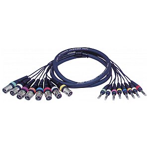 DAP FL68 - Kabel 8 XLR/M 3 p. > 8 Jack stereo 6 m 1/1