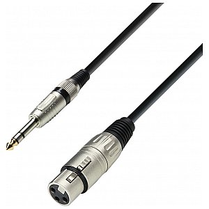 Adam Hall 3 Star Series - Kabel do mikrofonu XLR żeński / 6.3 mm Jack stereo 1m 1/2