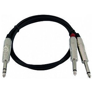 Omnitronic Cable AK-60 6,3 plug stereo/2x6,3 plug 6m 1/4
