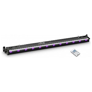 Cameo Light UVBAR 200 IR - 12 x 3 W UV LED Bar in black housing with IR Remote Control 1/5