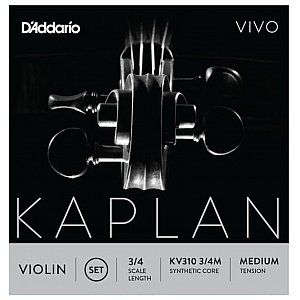 D'Addario Kaplan Vivo Violin Zestaw strun do skrzypiec 3/4 Medium Tension 1/1
