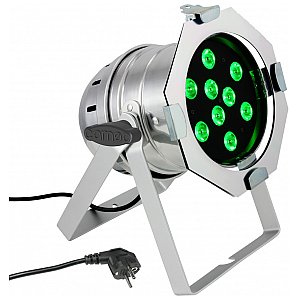 Cameo Light PAR 56 CAN - 9 x 3 W TRI Colour LED PAR Can RGB in polished housing, reflektor sceniczny LED 1/4