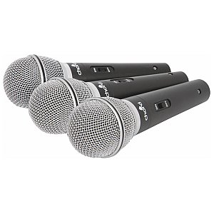 Chord DM03X set of 3 dynamic microphones, zestaw mikrofonów dynamicznych 1/4