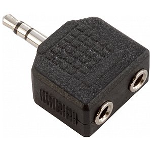 Adam Hall 7556 - Adapter typu Y 2 x jack stereo 3,5 mm żeński na jack stereo 3,5 mm męski 1/1