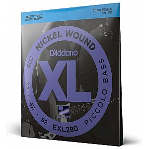 D'Addario EXL280 Nickel Wound Piccolo Bass Strings, 20-52, Long Scale 1/3