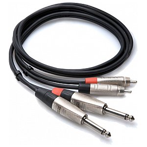 Hosa HPR-010X2 kabel stereo interconnect, przejściówka 1/1