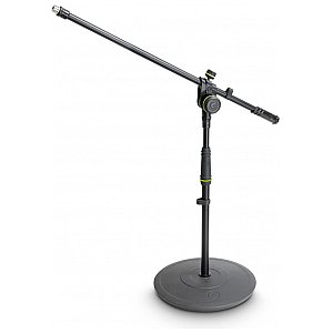 Gravity MS 2221 B - statyw mikrofonowy, Short Microphone Stand With Round Base And 2-Point Adjustment Boom 1/5