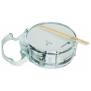 Dimavery MS-300 Marching-Snare, white, werbel 1/1