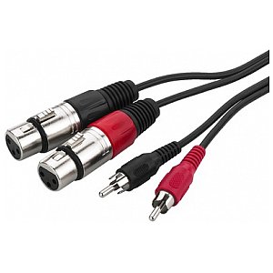 Monacor MCA-127J, kable połączeniowe audio 1m 1/2