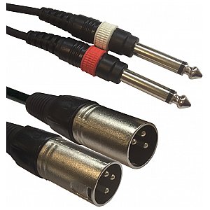 Accu Cable AC-2XM-2J6M / 1,5 2x XLR męski / 2x 6,3 Jack 1/2
