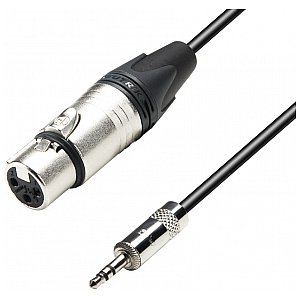 Adam Hall 5 Star Przewód, kabel mikrofonowy Neutrik XLR żeński / 3.5 mm Jack stereo 1,5 m 1/2