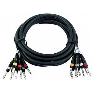Omnitronic Snake-cable 8x Klinke/8x 6,3mm ster, 15m 1/4