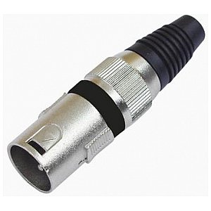 Omnitronic XLR-plug short,black,3-pins,metal/10 pcs 1/1