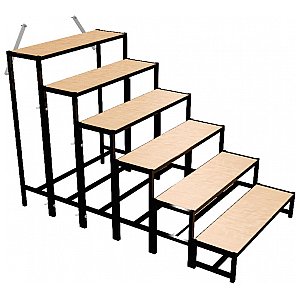 Bütec 500611003020 - Stair, Steel, 6-step, for platforms up to 140 cm, schody do podestu scenicznego 1/1