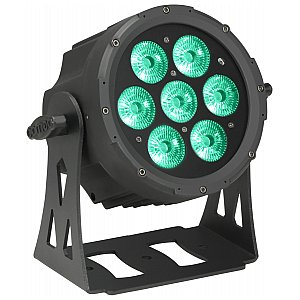 Cameo Light FLAT PRO PAR CAN 7 - 7 x 10 W RGBWA PAR light in black housing, reflektor sceniczny LED 1/5