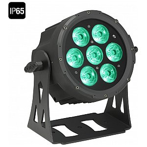 Cameo Light Outdoor FLAT PRO PAR CAN 7 IP65 - 7 x 10 W RGBWA in black housing, reflektor sceniczny LED 1/2