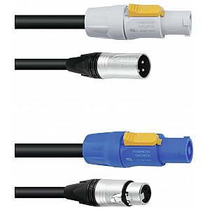 PSSO Combi kabel DMX PowerCon/XLR 1,5m 1/1