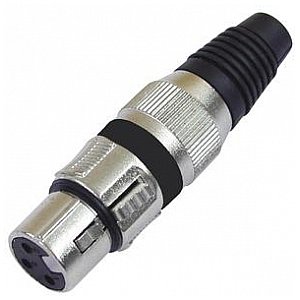 Omnitronic XLR-socket short,black,3-pin,metal/10 pcs 1/1