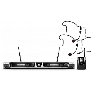 LD Systems U508 BPH2 - Wireless Microphone System with 2 x Belt Pack and 2 x Headset band 8 1/6