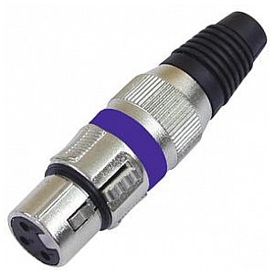 Omnitronic XLR-socket short,blue,3-pin,metal/10 pcs 1/1
