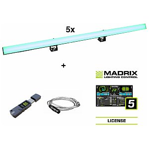 EUROLITE Zestaw Pixel tube 5x LED PR-100/32 Pixel DMX Rail + Madrix Software 1/1