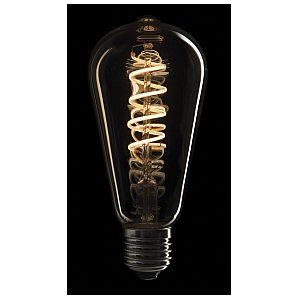 Showgear Żarówka dekoracyjna LED Filament E27 5 W - ściemniana - klosz ze szkła złotego 1/1