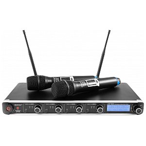 Mikrofon bezprzewodowy zestaw OMNITRONIC UHF-302 2-Channel Wireless Mic System 823-832/863-865MHz 1/4
