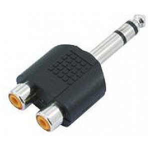 Omnitronic 2 RCA socket/1 jack plug stereo /10 1/2