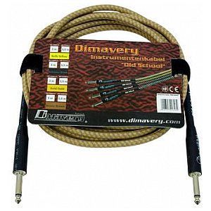 Dimavery Instrument-cable, 3m, gold, przewód instrumentalny 1/2