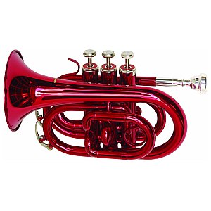 Dimavery TP-300 Bb Pocket Trumpet, red, trąbka 1/4