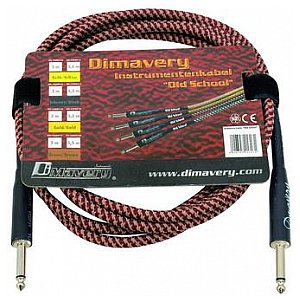 Dimavery Instrument-cable, 3m, br/rd, przewód instrumentalny 1/2