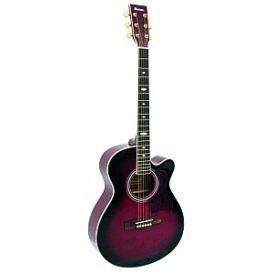 Dimavery JH-500 cutaway guitar, red, gitara akustyczna 1/4