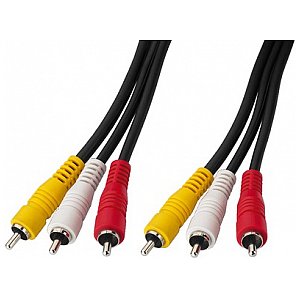 Monacor VC-521, wysokiej jakości kable połączeniowe av 1/1