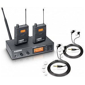 LD Systems MEI 1000 G2 - In-Ear Monitoring System wireless with 2 x belt pack and 2 x In-Ear Heapphones 1/5