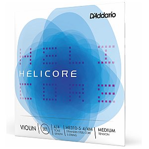 D'Addario Helicore Violin 5-String Set 4/4 Średni naciąg 1/3