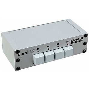 EUROLITE LVH-3 AV switch, Ręczny przełącznik AV 4:1 1/2