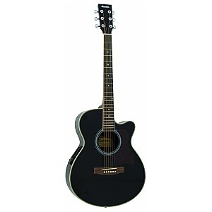 Dimavery JK-303E cutaway-guitar, black, gitara akustyczna 1/3
