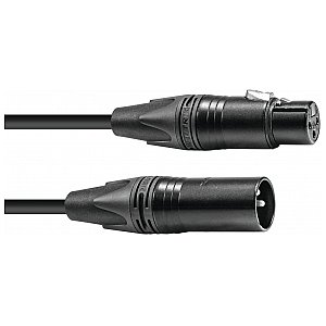 PSSO DMX kabel XLR 3pin 5m bk Neutrik czarne złącza 1/4
