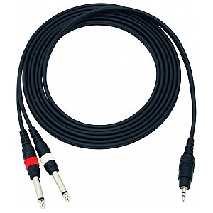 Omnitronic Cable AC-35 3.5jack plug st/2x6,3 pl.3m 1/4